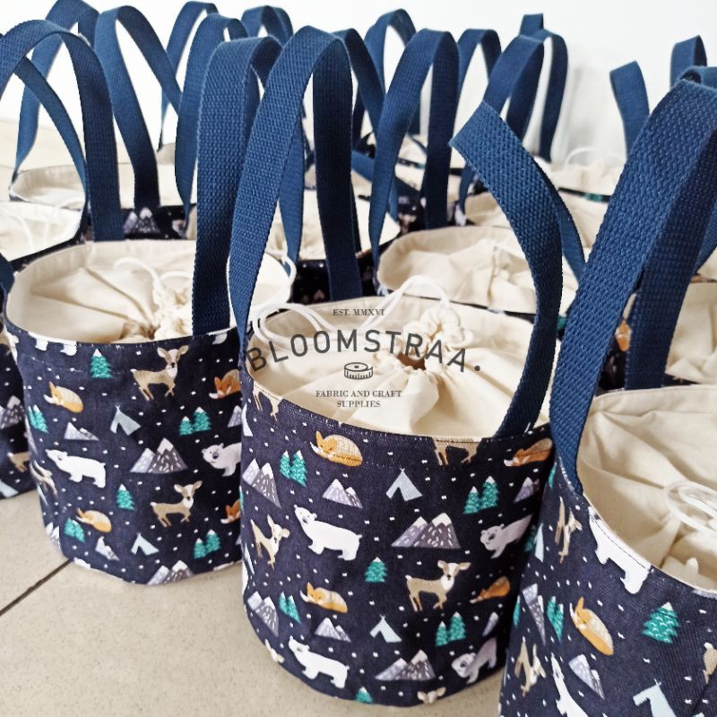 [BURNET] Sample Tas Hampers Bucket Bag Canvas Souvenir Bags Kanvas Satuan