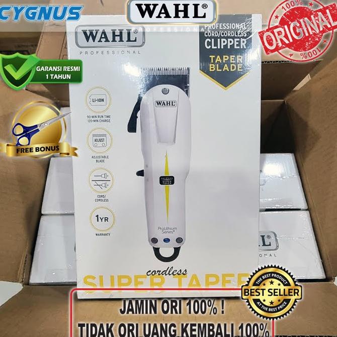 Clipper WAHL Cordless Taper / Super Taper Cordless ORIGINAL USA Star Seller Termurah
