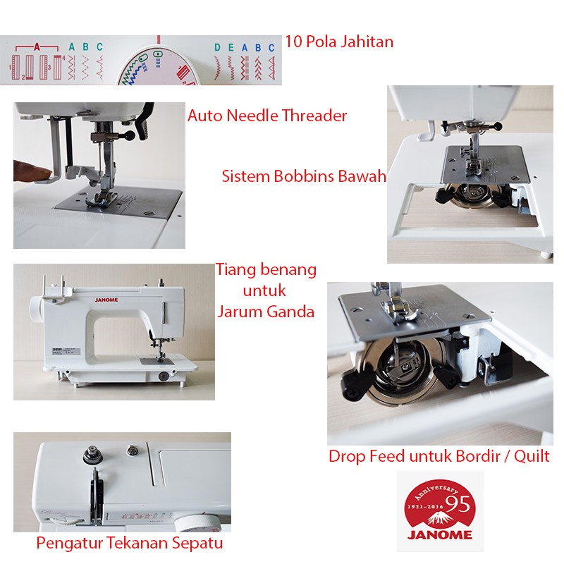 JANOME 7210 - Mesin Jahit Janome NS 7210 (Semi Portable)
