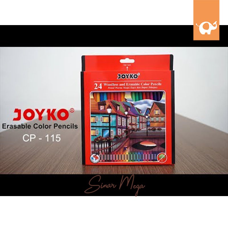 Joyko Erasable Colour Pensil 24 Warna Cp 115 Pensil Warna Bisa Dihapus Murah Shopee Indonesia