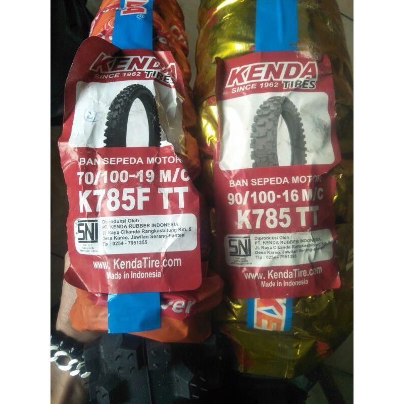 ban trail 16/19 kenda sepasang 70/100-19 - 90/100-16 ban motor cross/trail