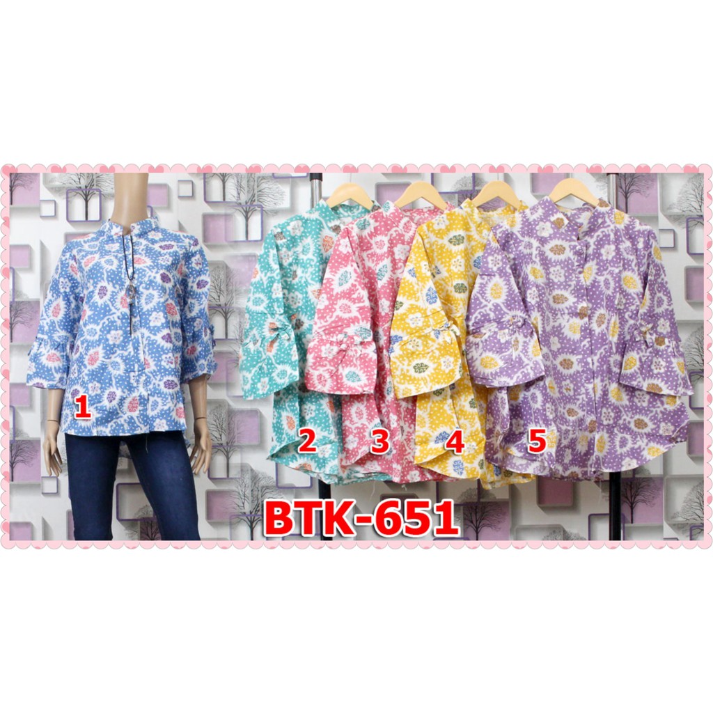  Blouse  baju batik  Atasan wanita perempuan  modern terbaru 