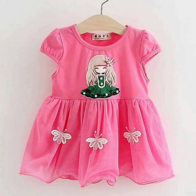 Dress Anak Cewek Baby Mimiko PINK