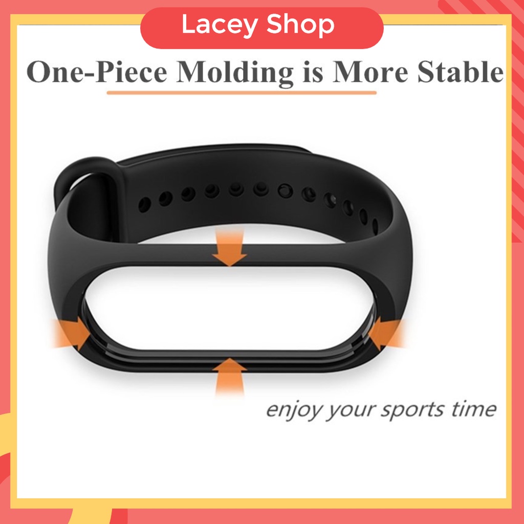 Silicone Strap Xiaomi Mi Band 3 4 5 6 7 Tali SmartBand