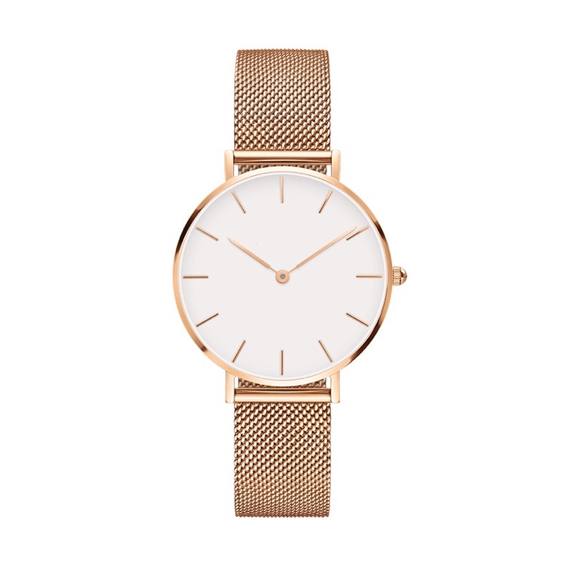 Jam Tangan Wanita &amp; Pria / Couple Tali Rantai Pasir Free Box, Paperbag &amp; Baterai Cadangan BISA COD)