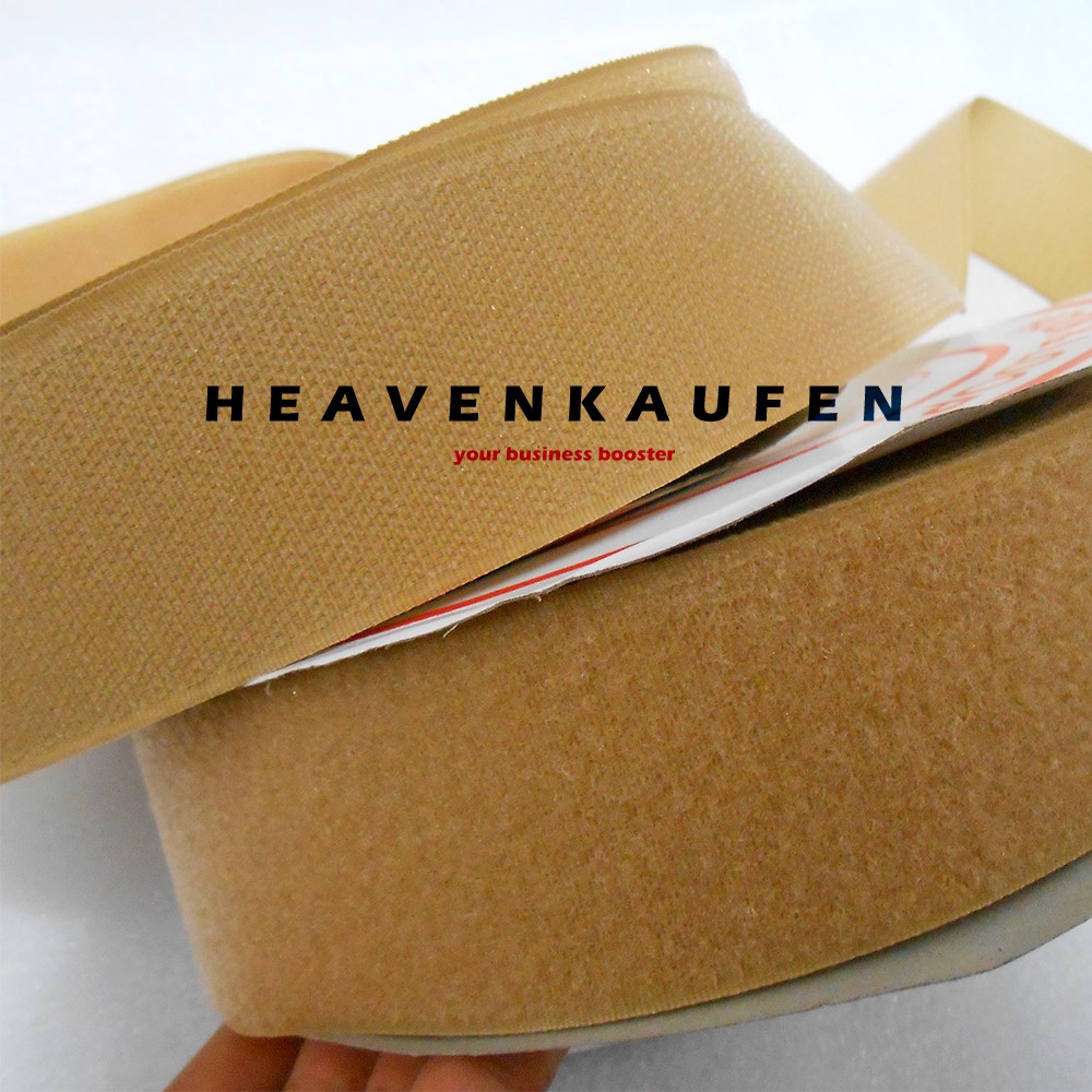 Velcro Kretekan Prepetan Hook And Loop Lebar 5 cm Warna Cream Khaki Harga Per Meter