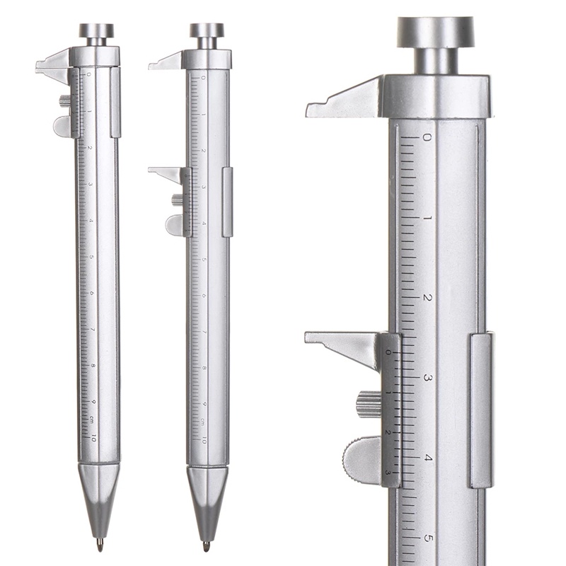 Pulpen Caliper Vernier 0.5mm Multifungsi Bahan Plastik Untuk Stationery Sekolah / Kantor