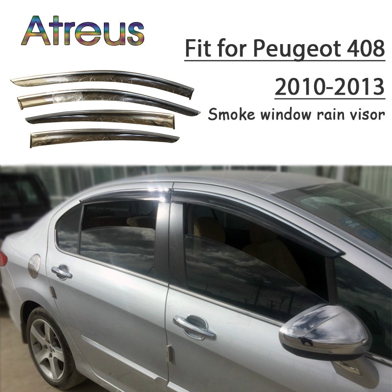 1 Set Aksesoris Sun Visor Jendela Mobil Bahan ABS Untuk Peugeot 408 2010-2020