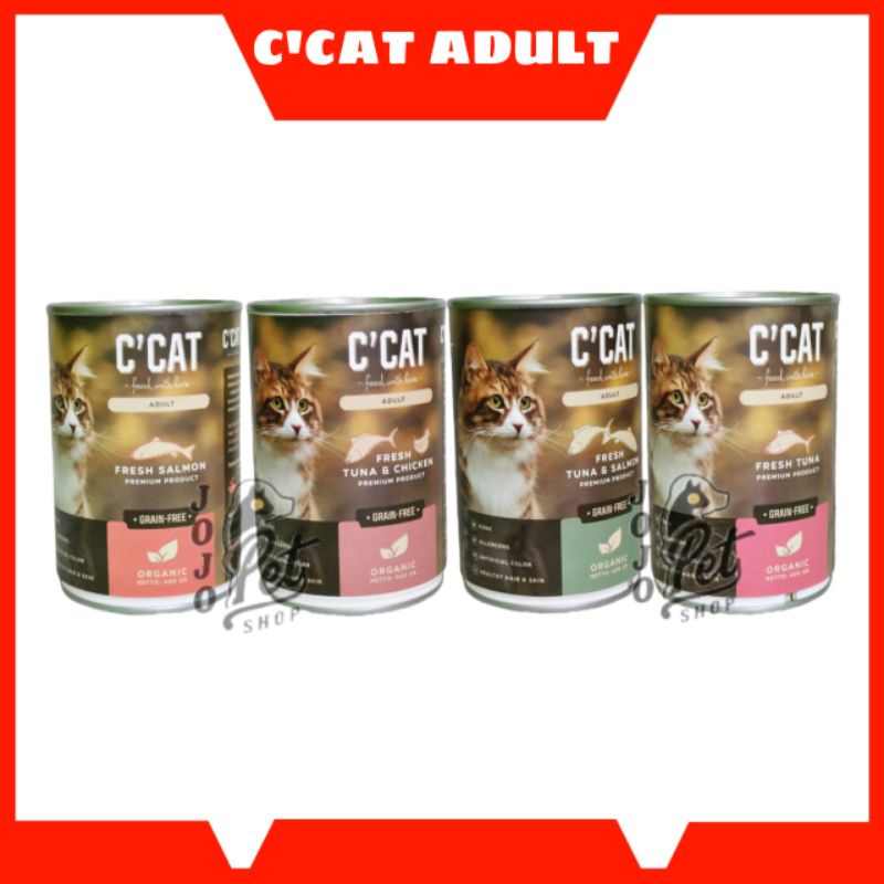 C'CAT Adult Kaleng 400g Grain Free WetFood