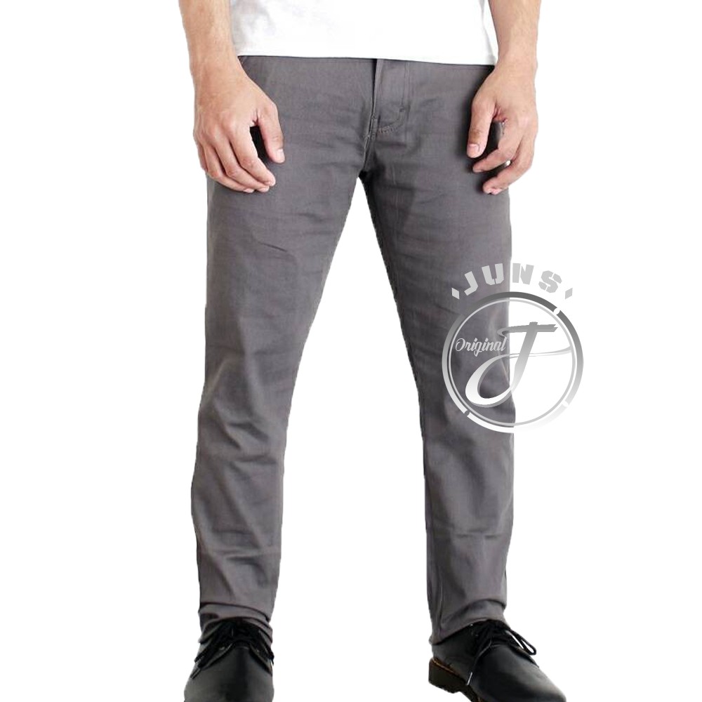 Celana Chino Long Pant Impresif Light Grey 1KG MASUK 4PCS