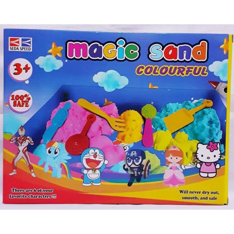 Mainan edukasi anak pasir ajaib doraemon