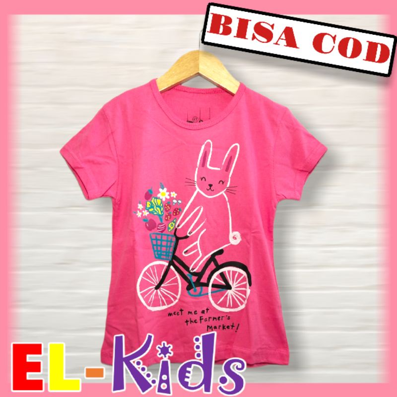 Baju Anak Perempuan / Kaos Anak Perempuan / Setelan Anak Perempuan  1-10 Tahun Sepeda Bunny