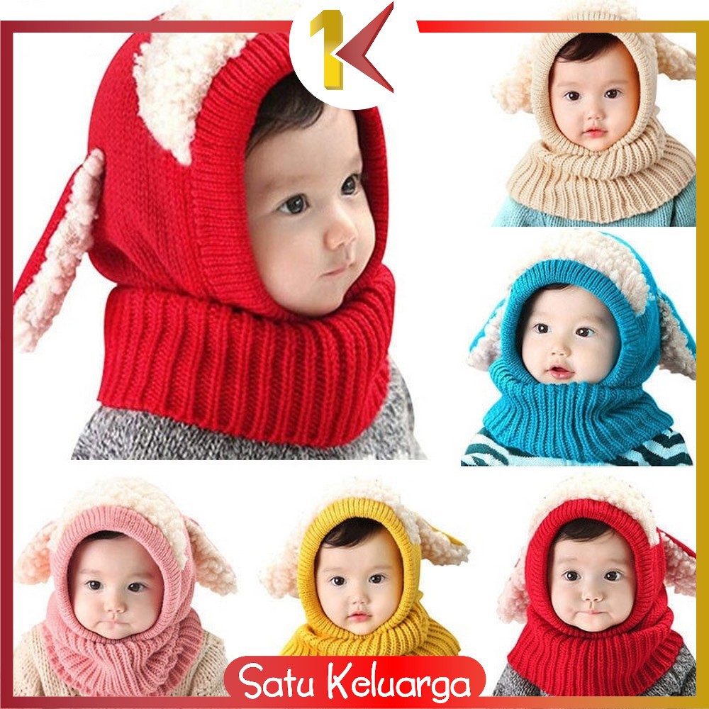SK-P16 P23-30 Topi Kupluk Bayi Pompom Topi Anak Bucket Rajut Topi Korea Bunny Hat / Pilot / Unicorn-4