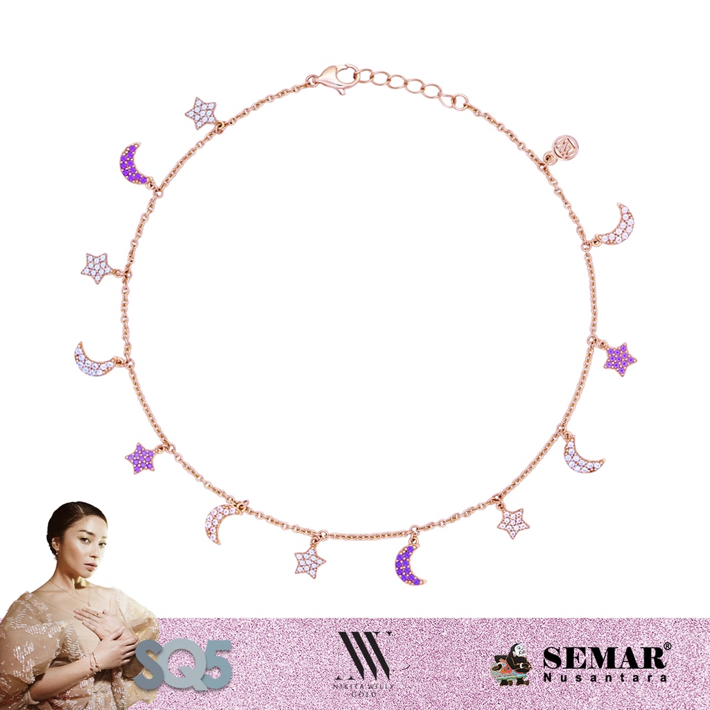Nikita Willy Gold Gelang Kaki Emas Positano Dazzling - Anklet 10K Semar Nusantara