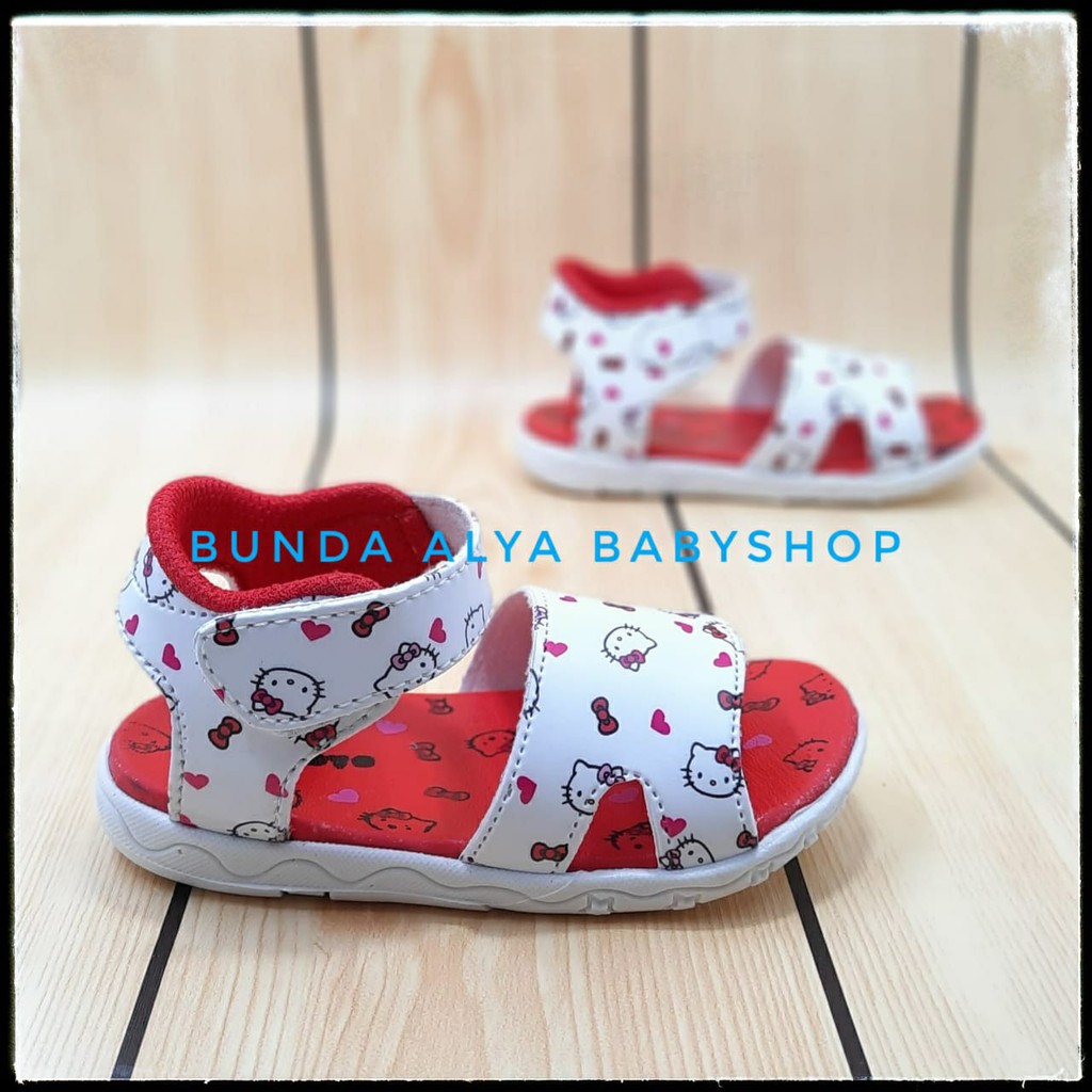 Sandal Anak Perempuan Usia 6 Bulan 1 2 Tahun Size 22 - 25 MERAH - Sendal Anak Cewek Alas Karet Anti Licin