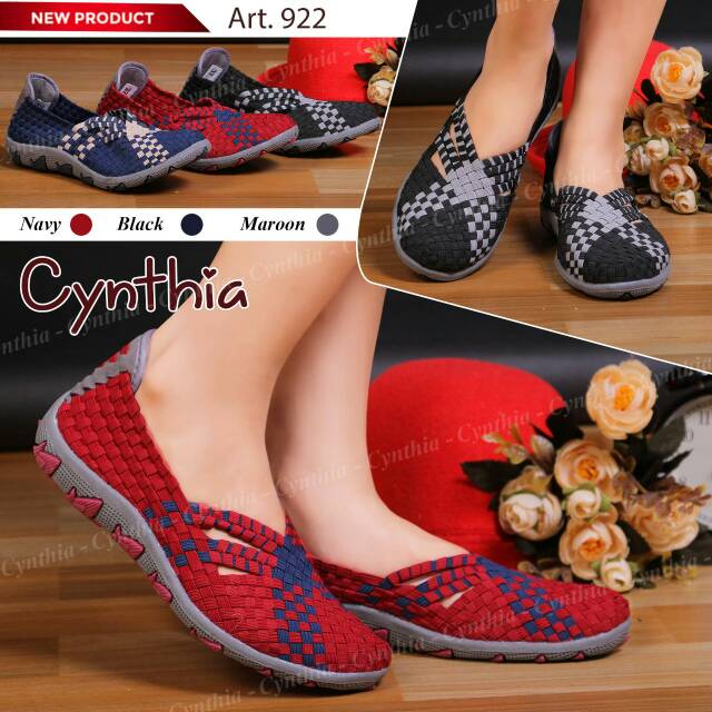 Sepatu rajut cynthia flat 922