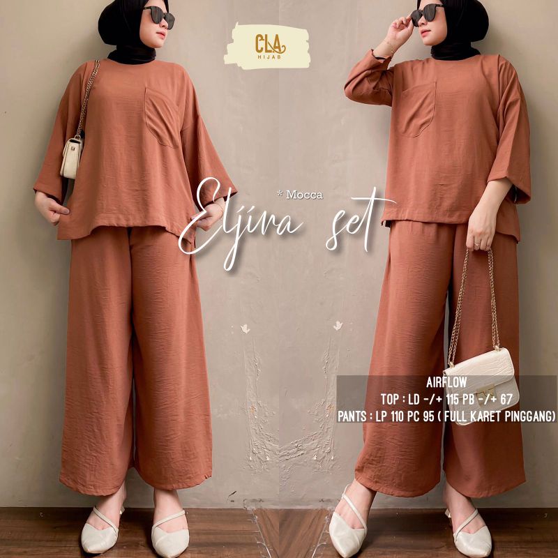 Eljira Set Atasan dan Pants Original by Cla Hijab