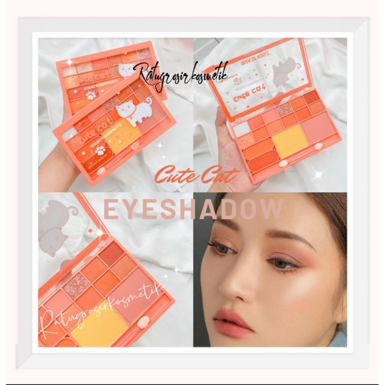 [ECER] EYESHADOW + BLUSHER IMAN OF NOBLE SWEET PEACH NO.6672-47/EYESHADOW PALETTE CUTE CAT NO.764