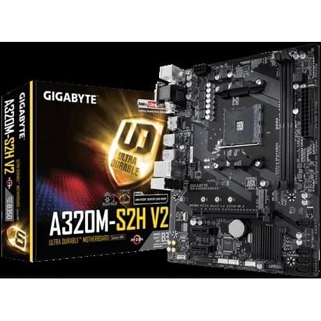 Gigabyte GA-A320M-S2H-V2 (AM4, AMD Promontory B350, DDR4, USB3.1, SATA
