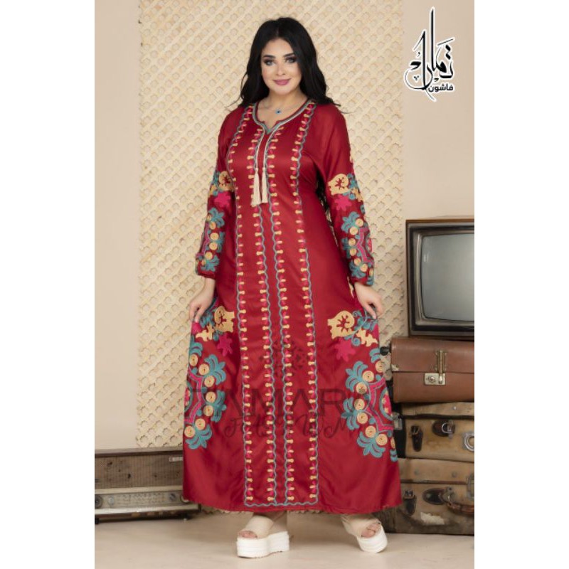 JALABIYA KATUN BORDIR SULAM ORI MESIR