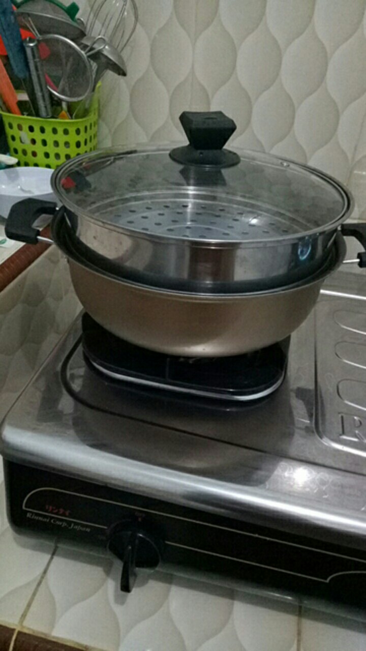 Panci Steamer/ Panci Pengukus Lubang Besar Kukus Stainless Steel 28cm Cooking Pot