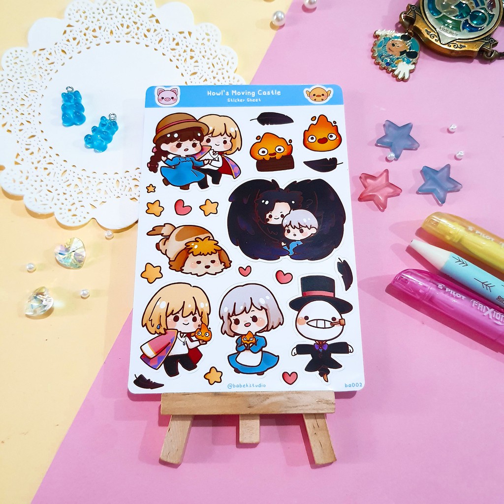

Howl's Moving Castle ♡ ba002 ♡ Babek Studio Planner Deco Sticker Sheet