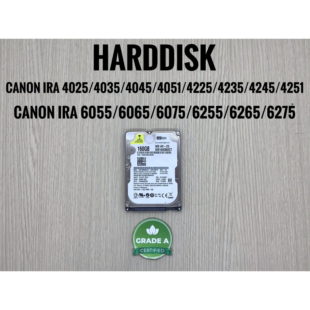 HARDDISK CANON IRA / Advance 4025 / 4225 / 4035 / 4235 / 4045 / 4245 / 4051 / 4251