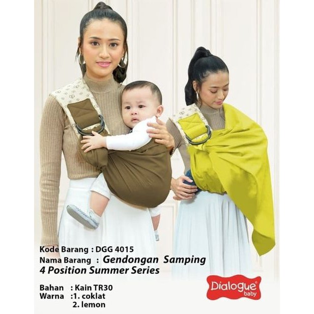 Harga Gendongan Bayi Dialogue Baru Lahir Samping 4 Posisi Summer Series
DGG4015 Bisa Untuk Apron Menyusui