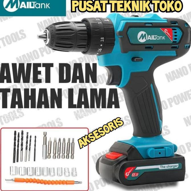MESIN BOR BATERAI 32VOLT - MAILTANK CORDLESS DRILL 32V - BOR IMPACT