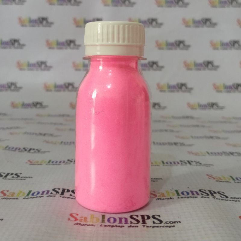 BUBUK GLITER FLO PINK GLITTER POWDER 50gr BOTOL