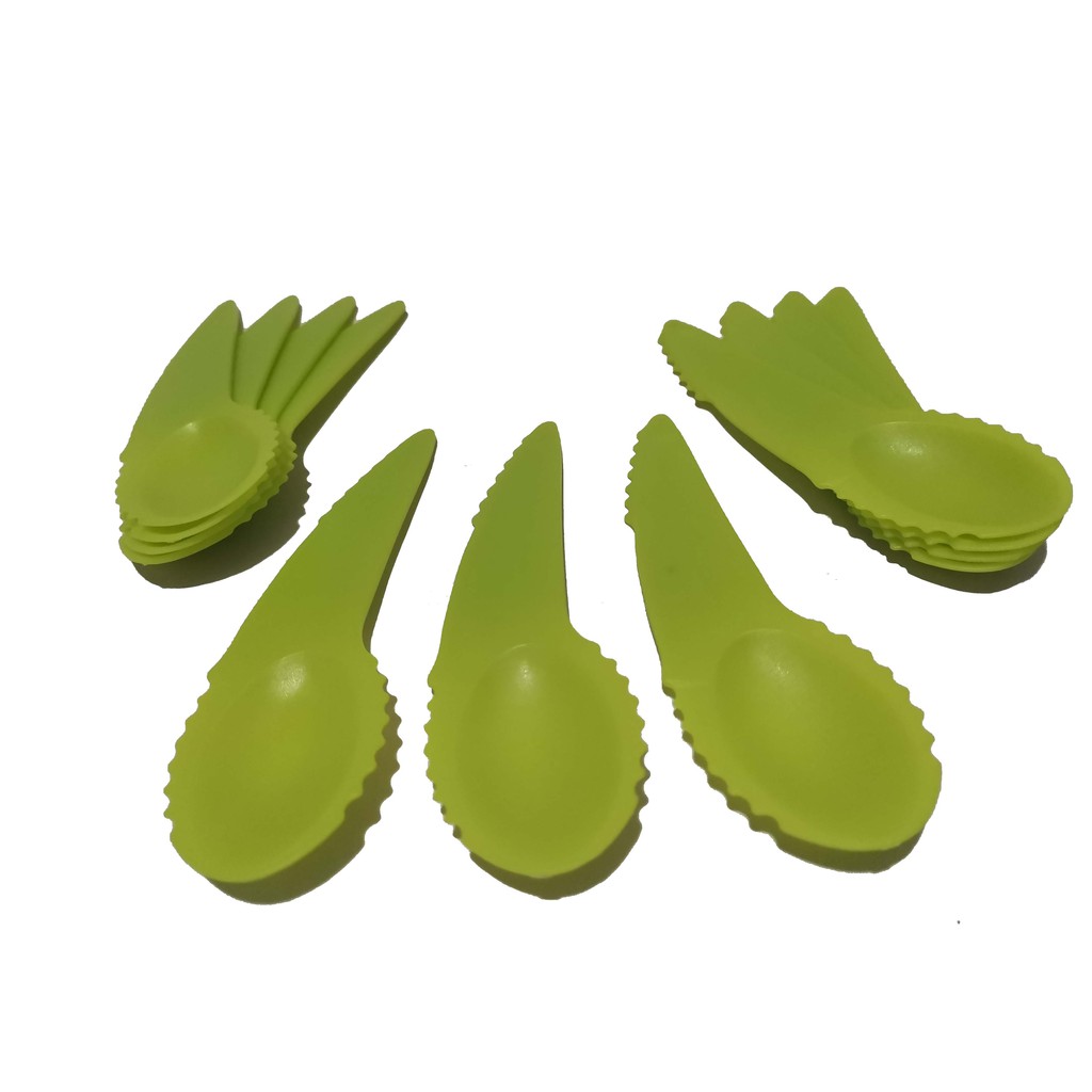 Cheaper-12 Pcs-Sendok Buah Kiwi Bahan Plastik Pengkupas Sendok 666 Spoon Fruit Knife Berkualitas Termurah Perlusin