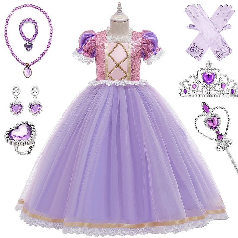 Kostum Mewah Untuk Anak Perempuan Ulang Tahun Pakaian Set