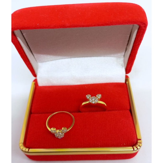 CINCIN KEPALA MICKEY MOUSE ANAK CORR MP / CINCIN PERAK ASLI SILVER925 LAPIS EMAS/ CINCIN FASHION ANAK TERBARU