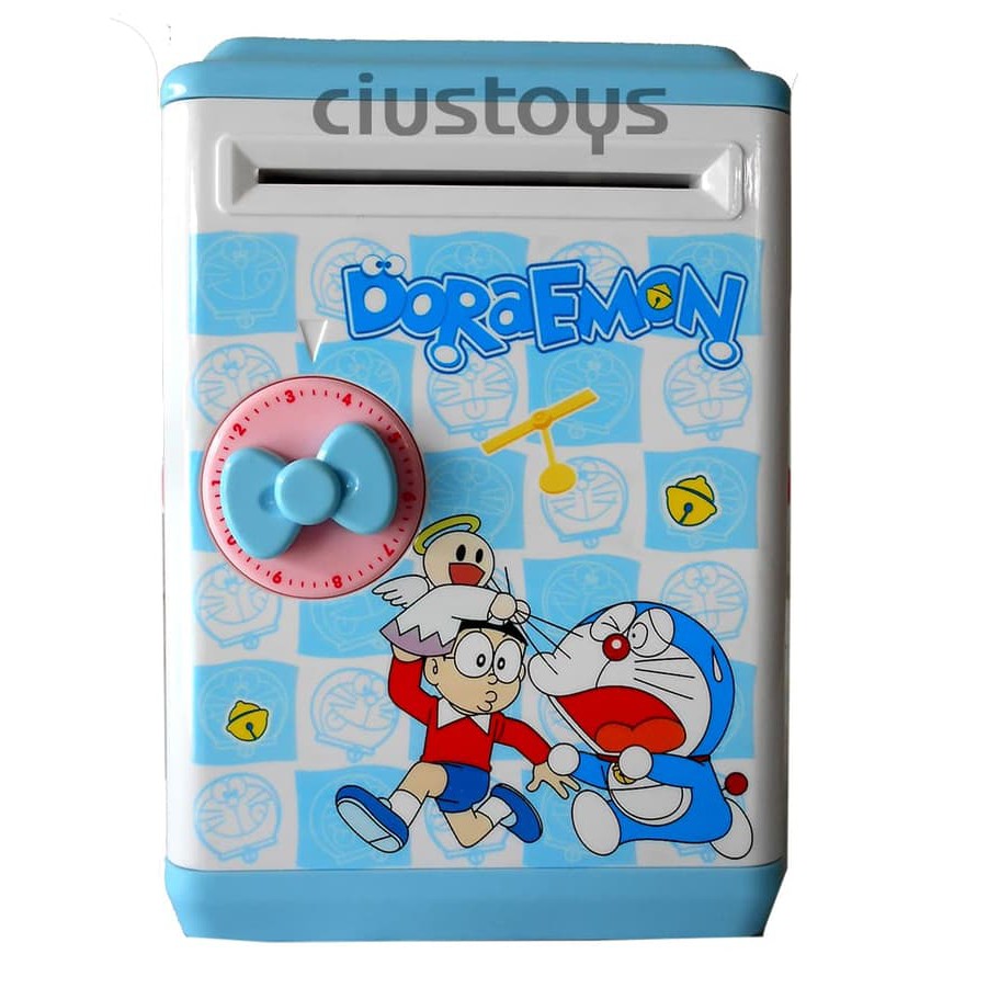 Unik MONEY SAFE BRANKAS CELENGAN DORAEMON L6   MAINAN ANAK EDUKASI ATM MINI Murah