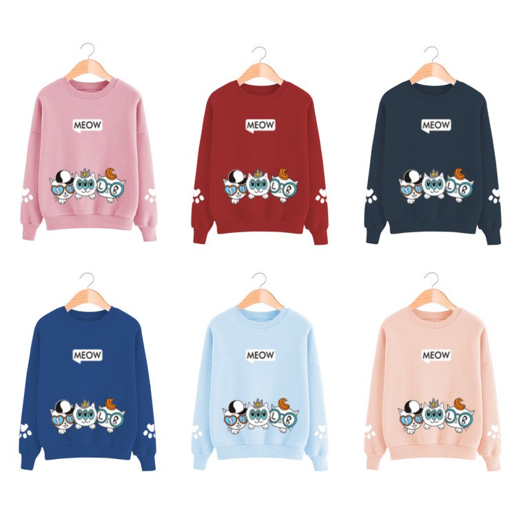 Bess - Sweater Murah Wanita / Sweater Lengan Panjang CAT MEOW