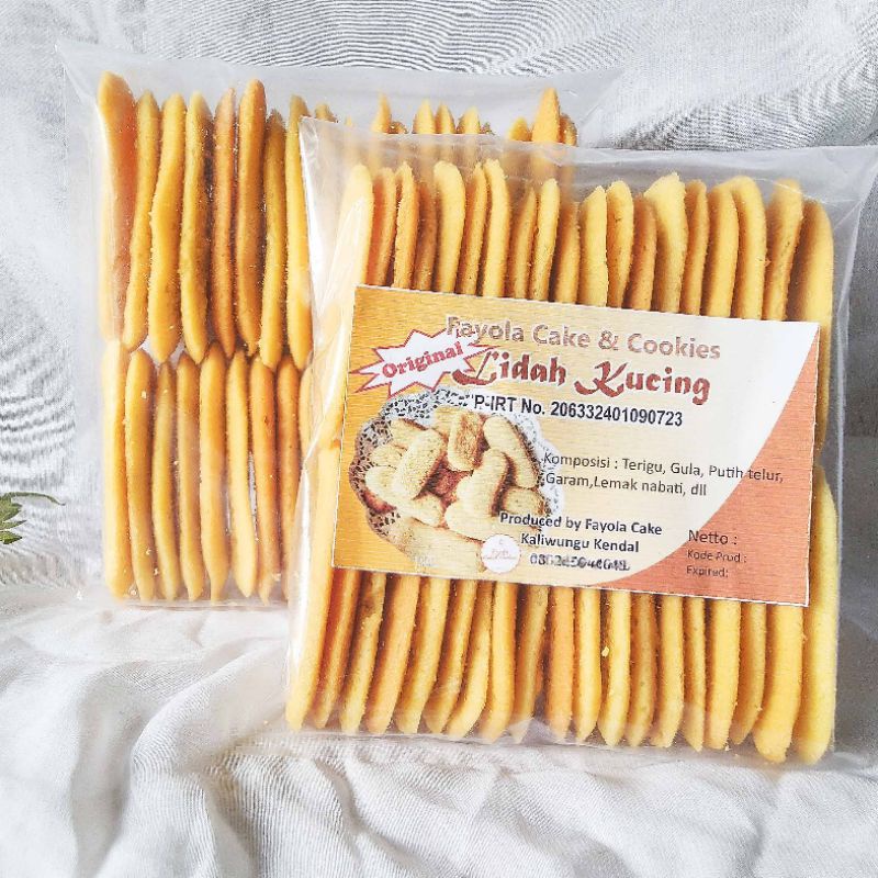 

Kue kering lidah kucing original kemasan pak 165 gr