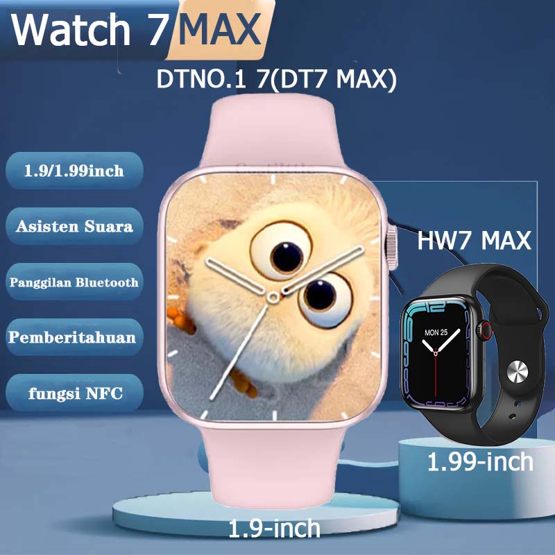 New SmartWatch IWO ORI Watch 7 DTNO.1 7(DT7 MAX)/HW7 MAX 45mm Sport Tahan Air Bluetooth Smart Watch