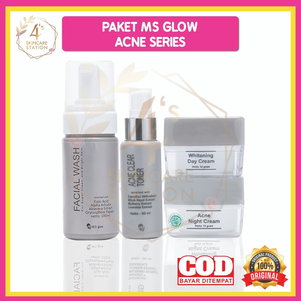 Ms Glow Paket Wajah Whitening Ultimate Luminous Free pouch perawatan