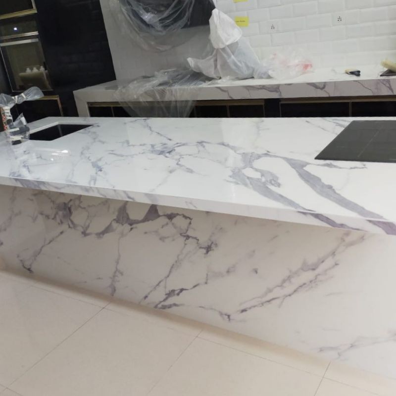 Statuario marmer sintesis /meja dapur marmer