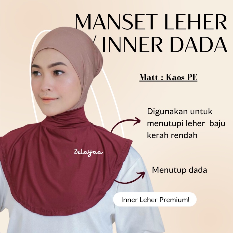 Manset Leher Wanita / Penutup Dada / Inner Baju Kerah Rendah