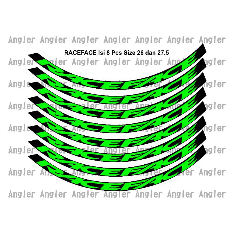 Decal sticker rim velg sepeda RACEFACE uk 26/27.5