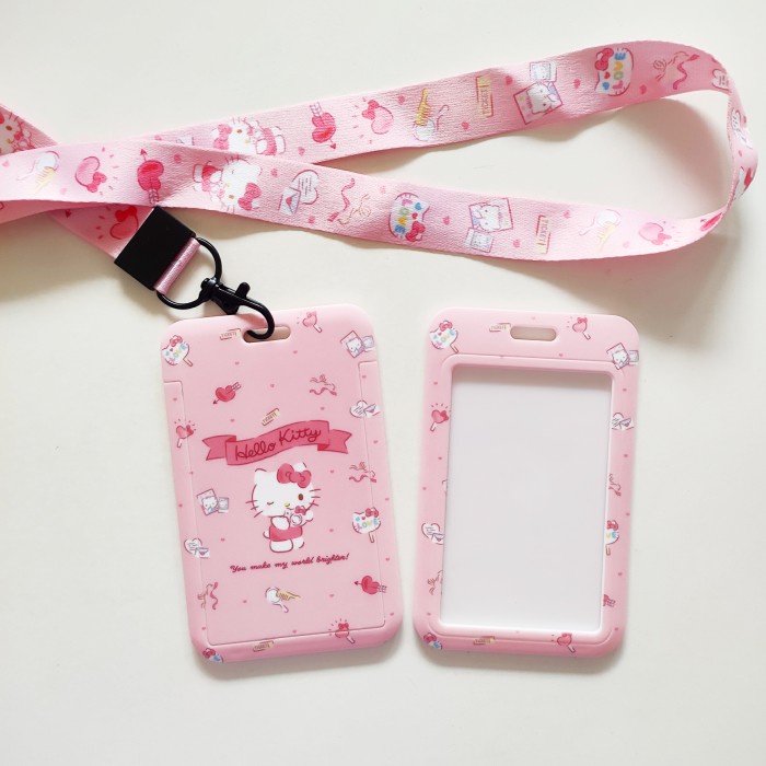 

Promo Bulan Ini Id Card Holder Name Tag Lanyard / Kalung Kartu Cute Sanrio Mascot Promo