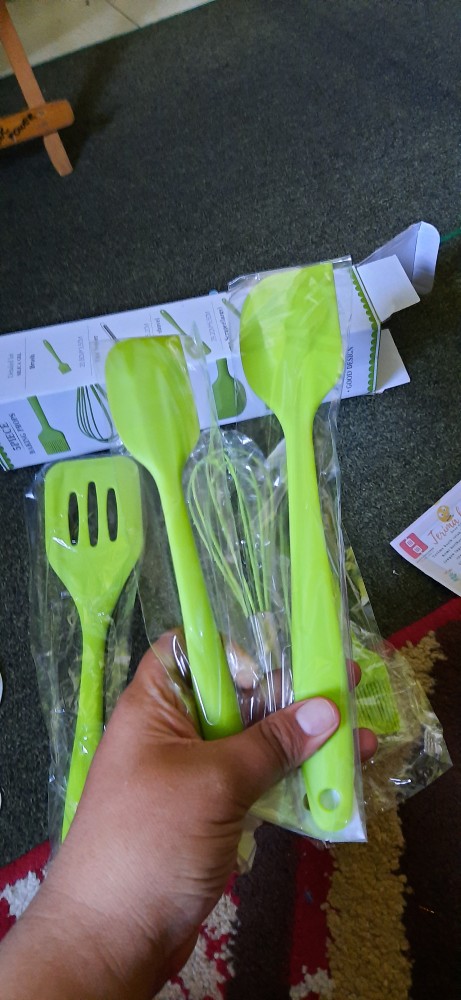 Spatula Silicone Set Sutil Silicon Set 6pcs Peralatan Masak 6in1 Kitchen Utensil Cooking Set Silikon