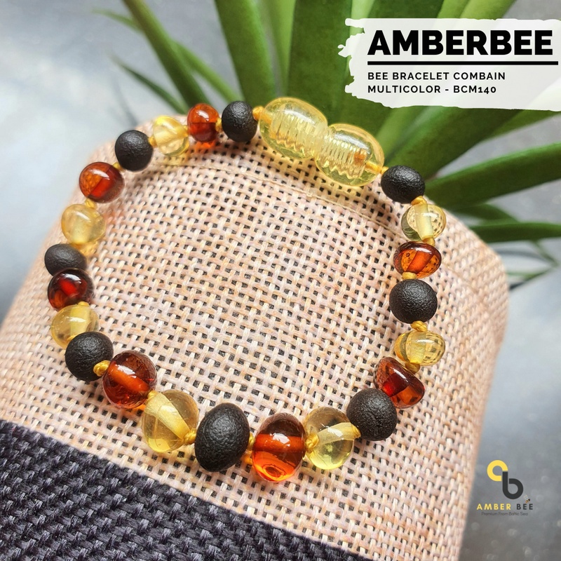 Set Kalung Gelang Amber ORI Baltic Anak Premium Glossy Multicolor SNGM87140 By Amber Bee