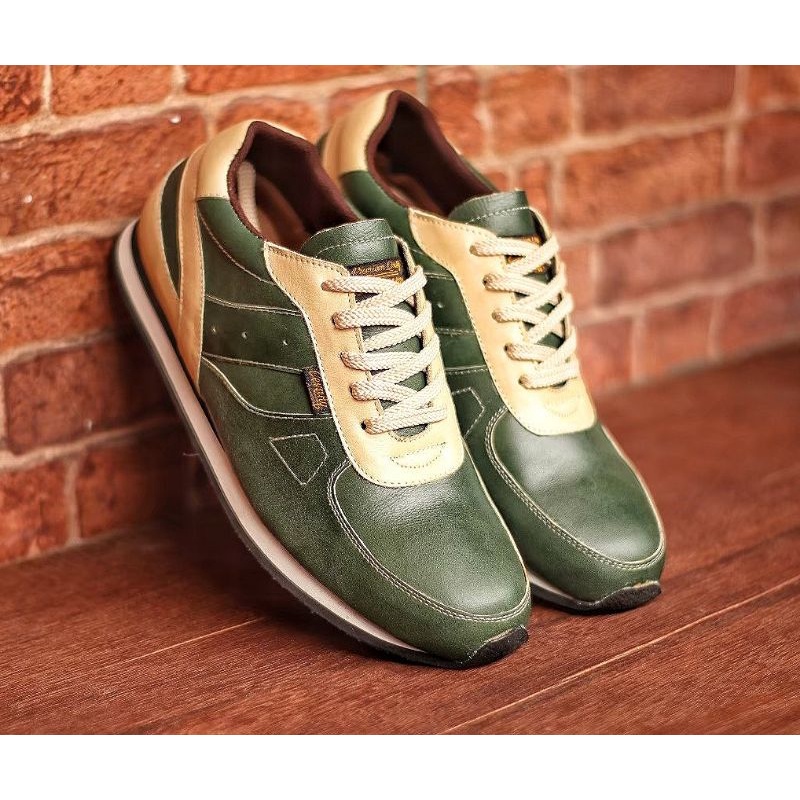 WOLF|100% KULIT ASLI SNEAKERS PRIA KASUAL SPORTY CEVANY JELLAL ORIGINAL CH1