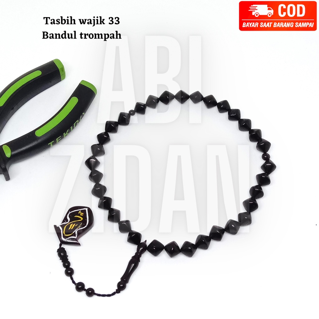 tasbih kaokah kokkah kaukah asli original model wajik 33 bandul trompah