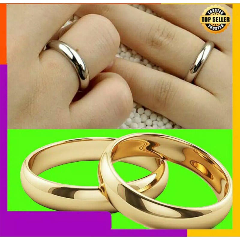 Cincin kawin / coupel titanium / kado / gold / cincin tunangan