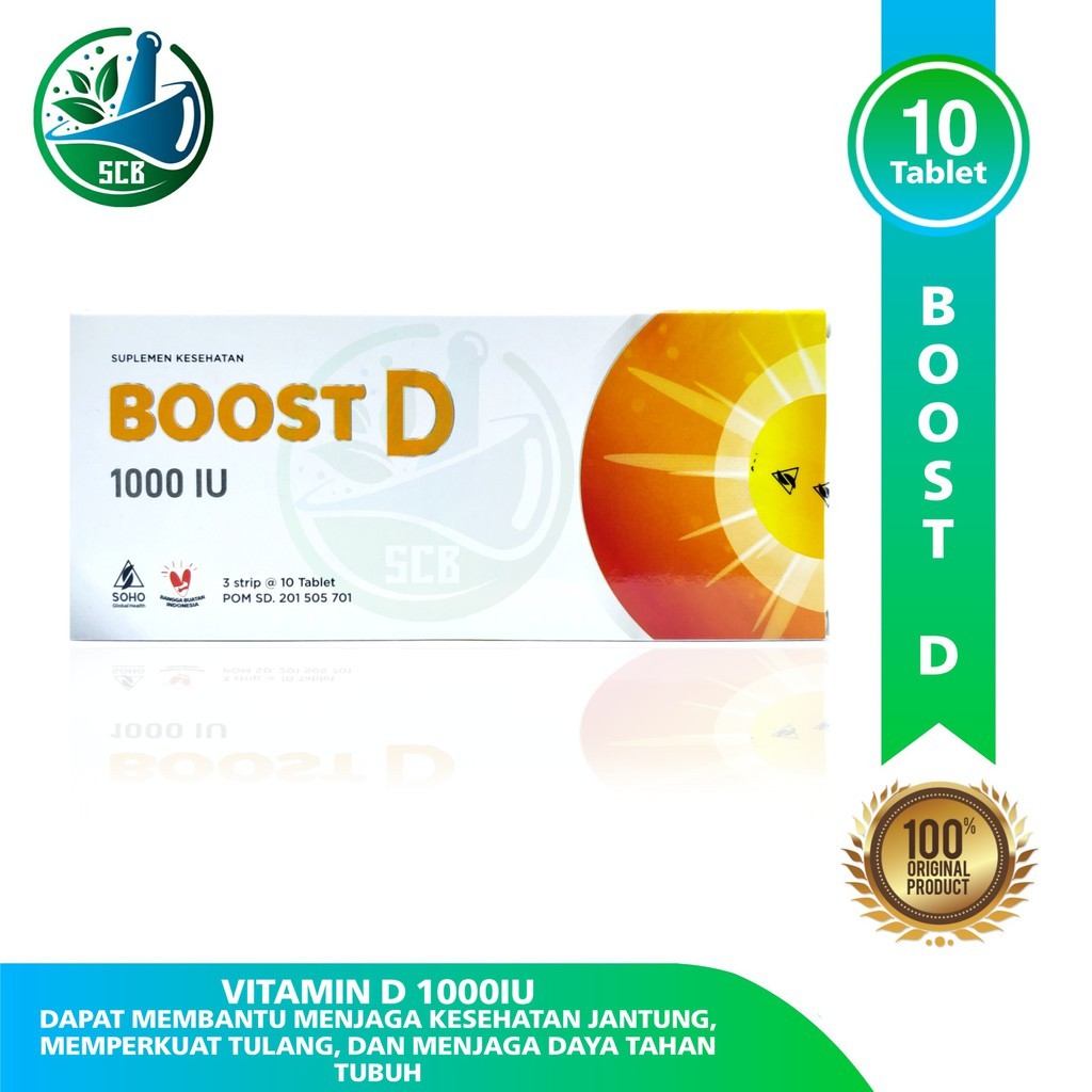 Boost D Vitamin D 1000 IU Strip Isi 10 Tablet