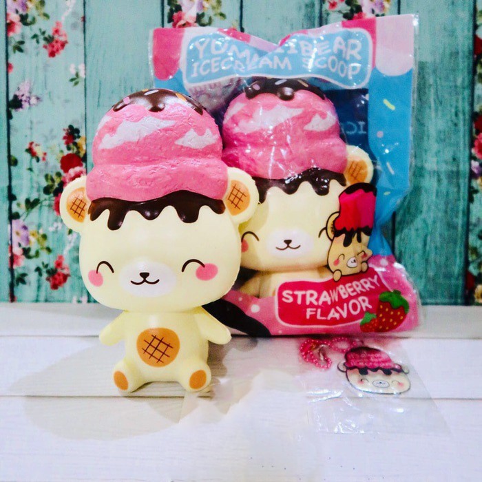 Soft And SlowRise Squishy YUMMIIBEAR ICE CREAM SCOOP by CreamiiCandy