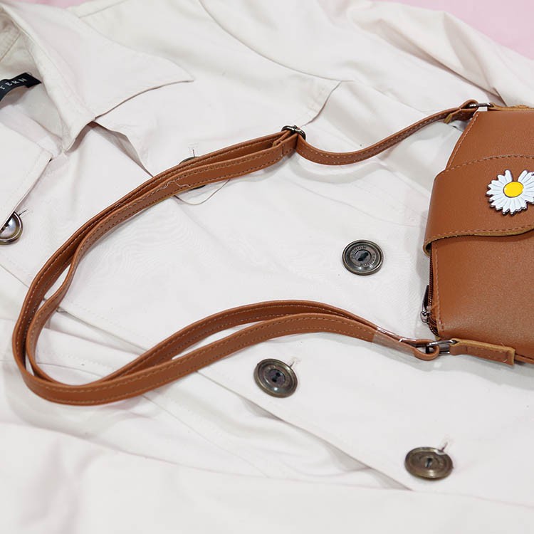 Tas Selempang Wanita Korea Fashion Daisy Slim Bordir Slingbag Wanita Murah Berkualitas Tas wanita ootd kekinian